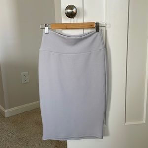 Casual Stretchy Light Grey Pencil Skirt
